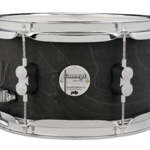 PDP Concept Series Black Wax Maple Snare, 6" x 10", Satin Black w/ Chrome Hardware