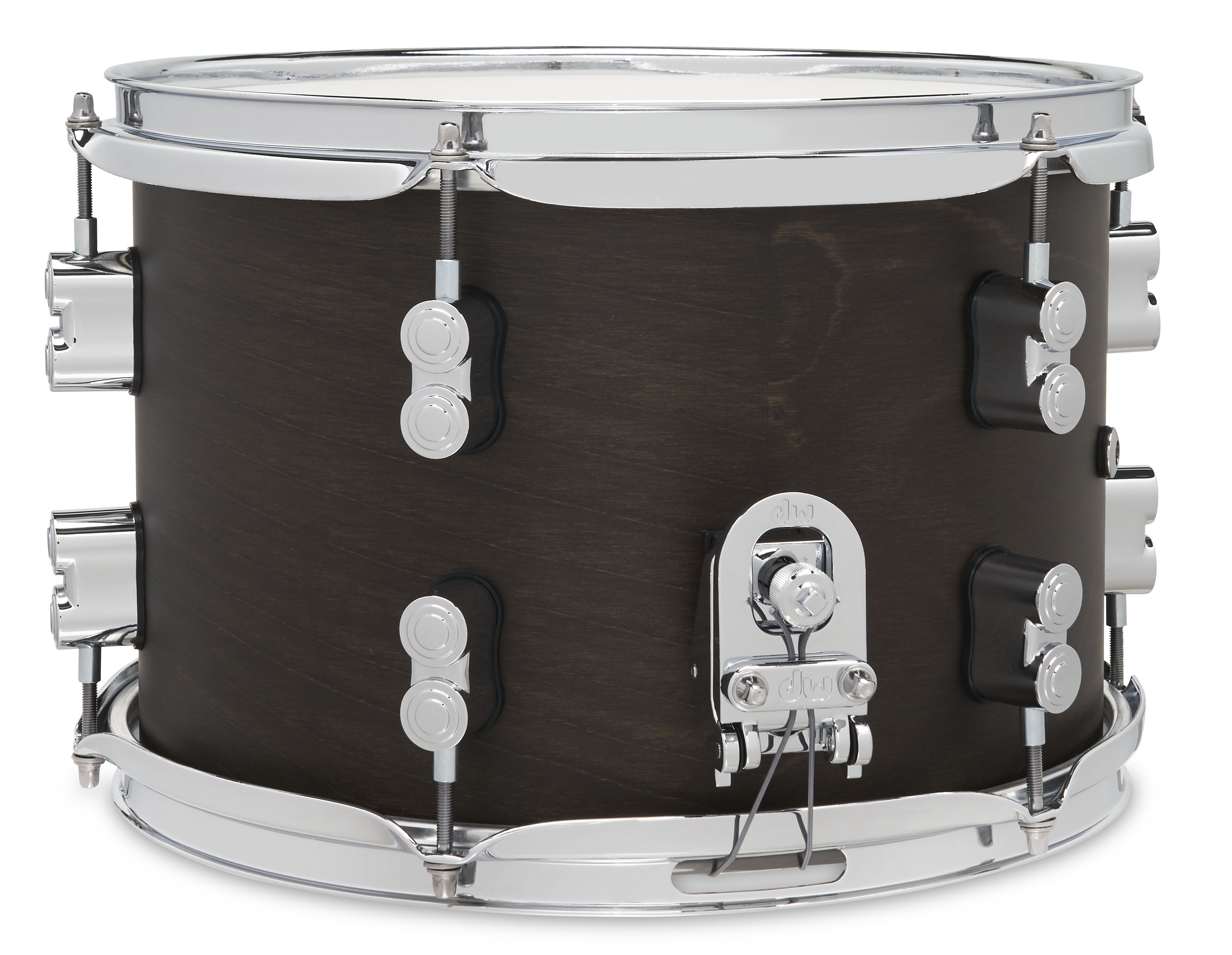 PDP Concept Maple 8" x 12" Dry Snare Satin Walnut Stain with Chrome Hardware - Image 2