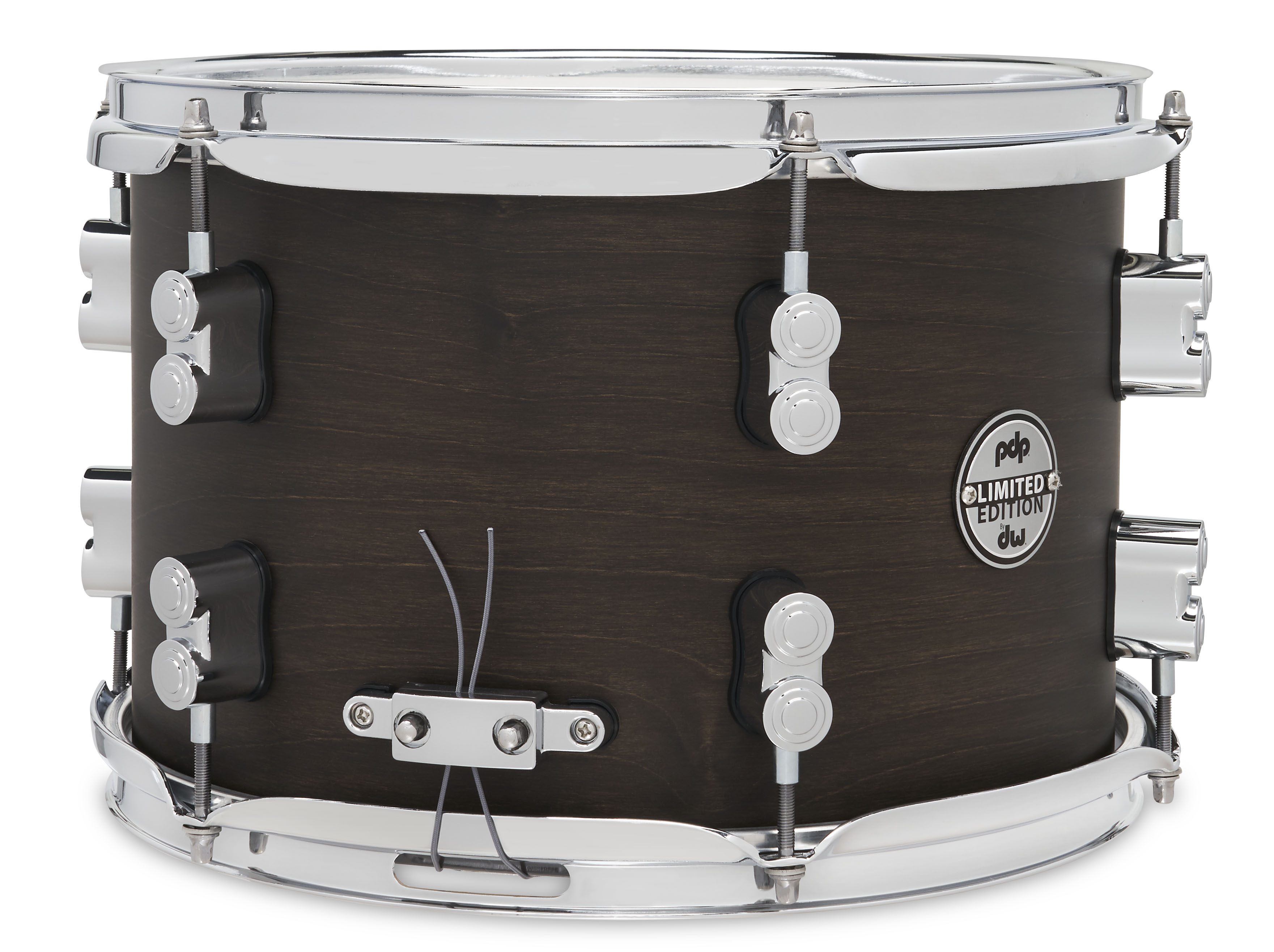 PDP Concept Maple 8" x 12" Dry Snare Satin Walnut Stain with Chrome Hardware - Image 3