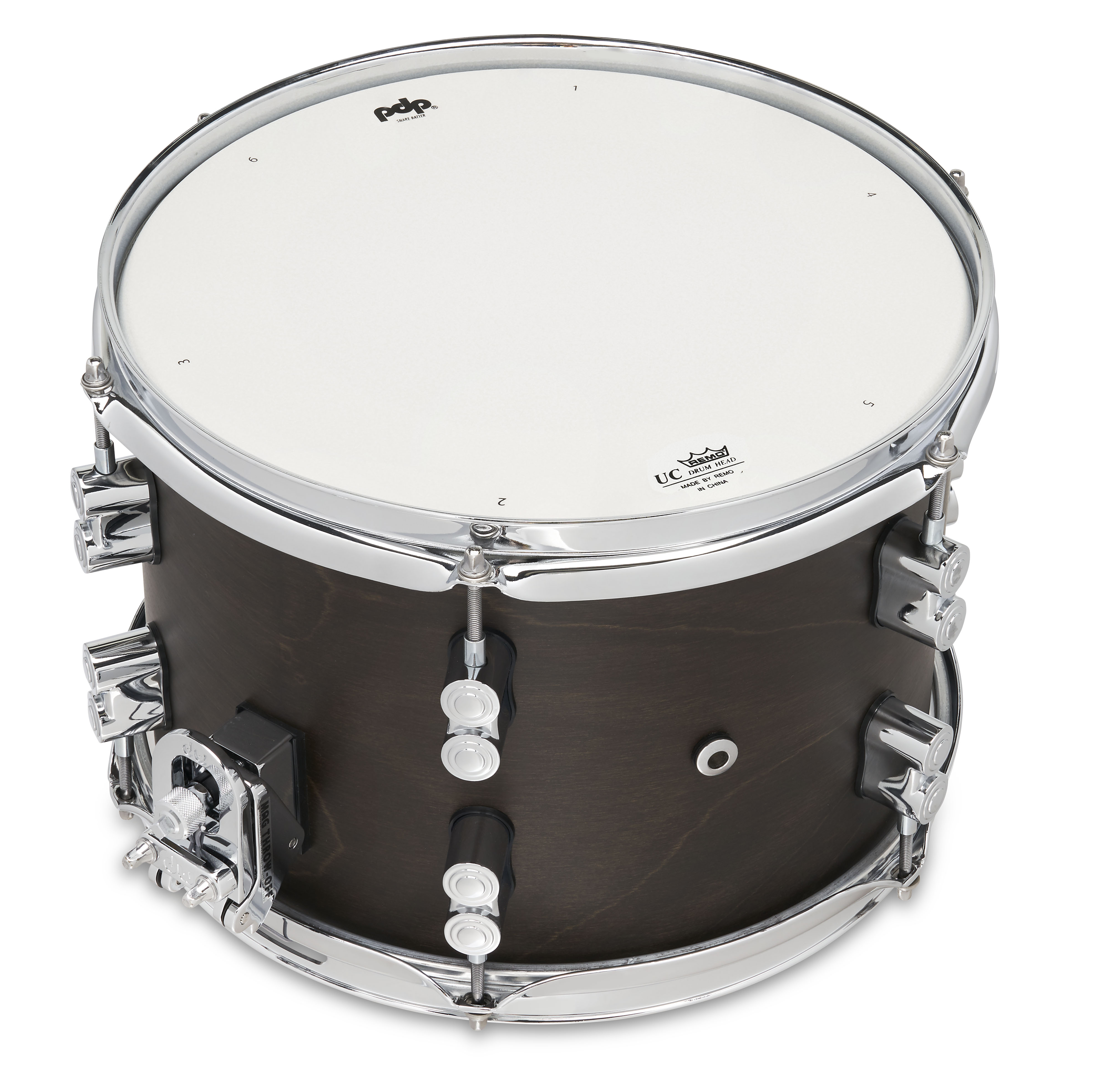 PDP Concept Maple 8" x 12" Dry Snare Satin Walnut Stain with Chrome Hardware - Image 4