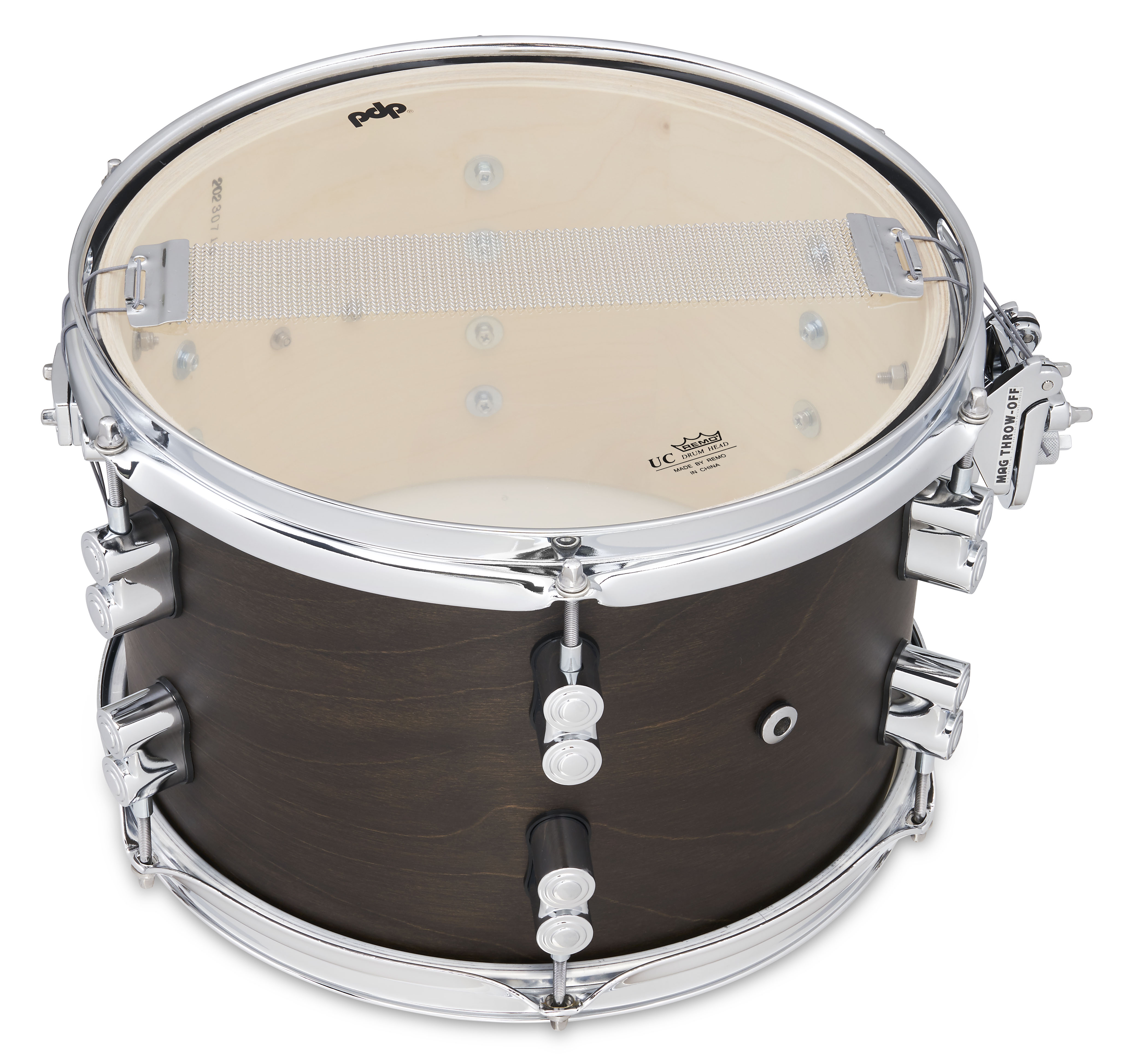 PDP Concept Maple 8" x 12" Dry Snare Satin Walnut Stain with Chrome Hardware - Image 5