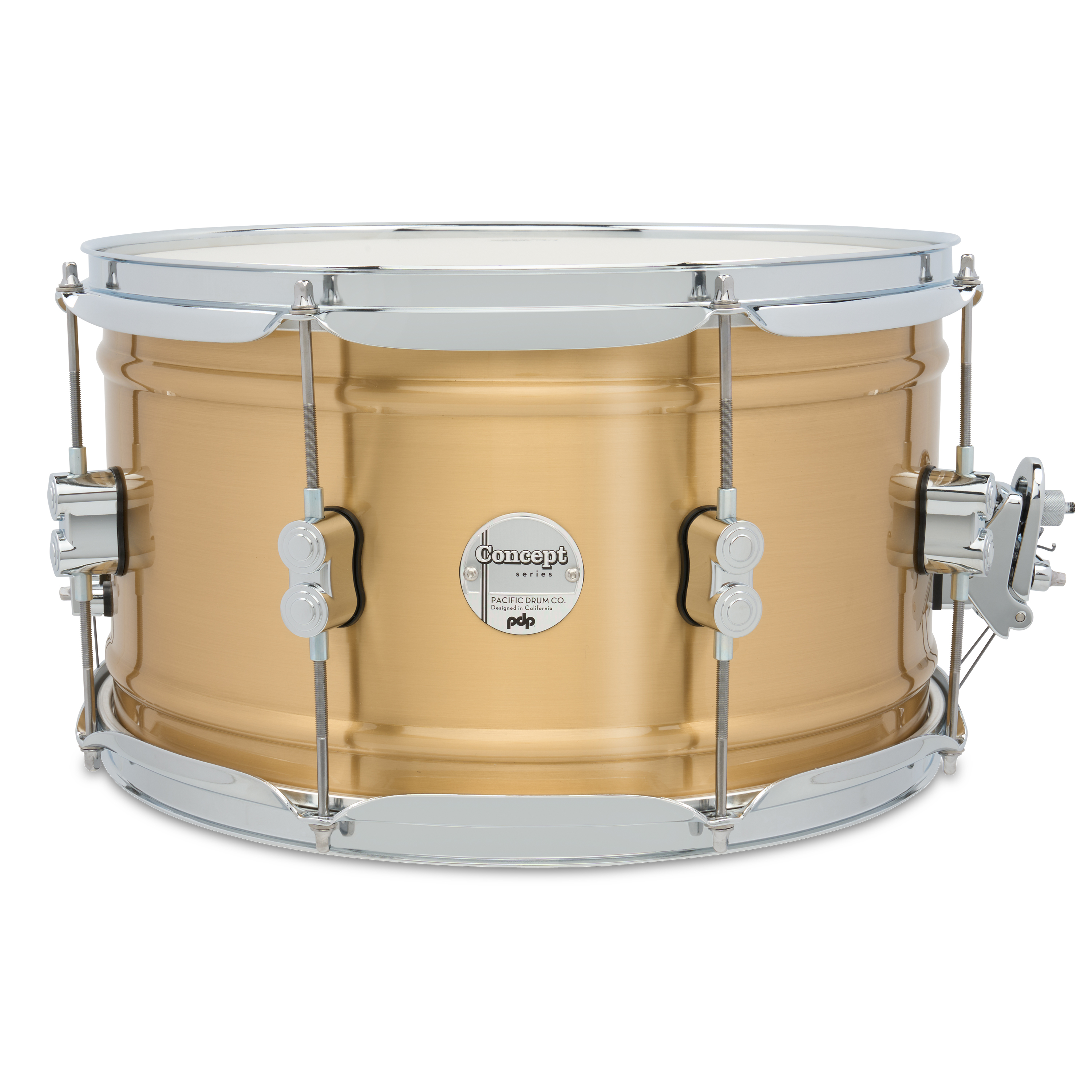 Concept Series 8" x 14" 1.2mm Natural Satin Brushed Brass Snare