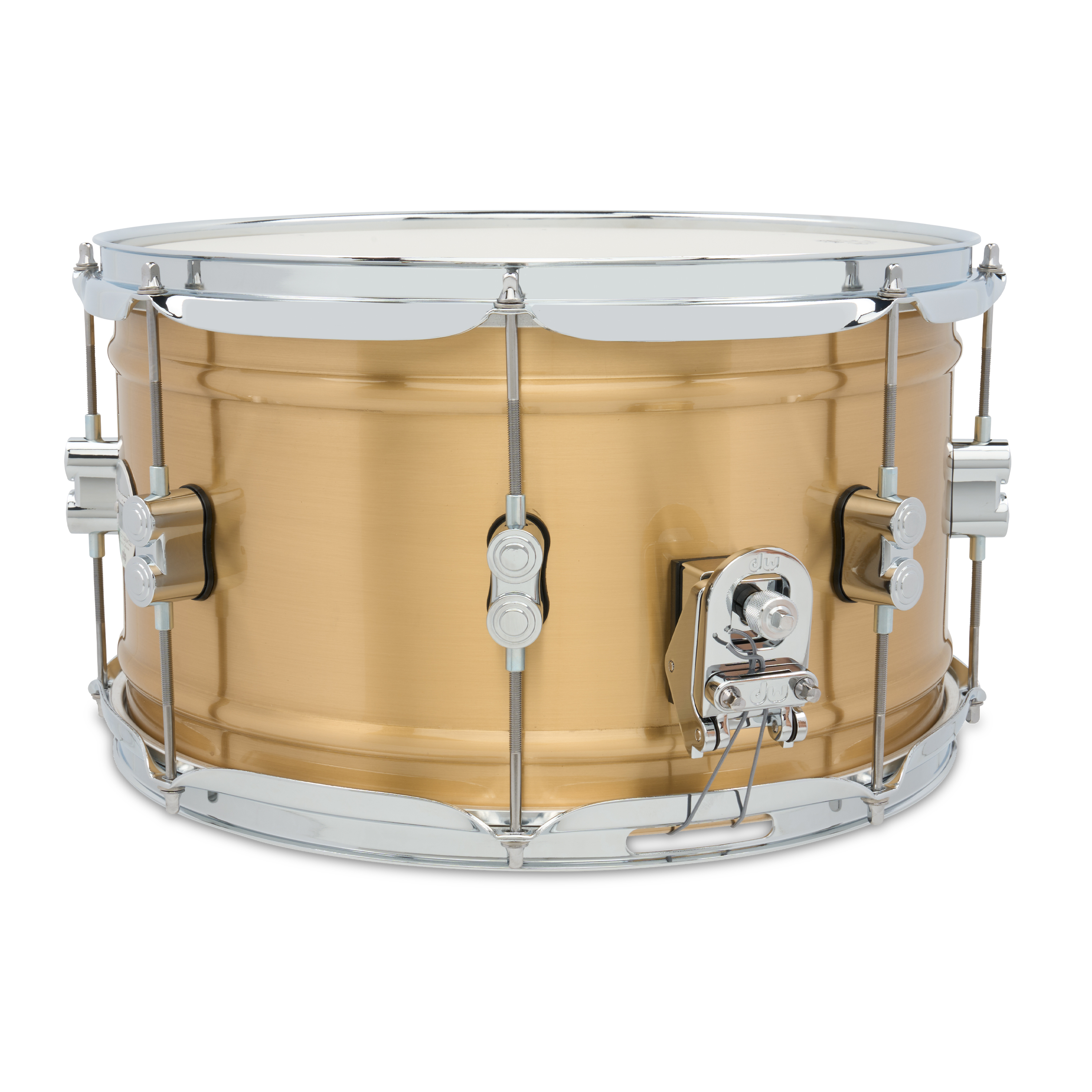 Concept Series 8" x 14" 1.2mm Natural Satin Brushed Brass Snare - Image 2