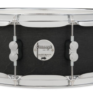 PDP Concept Series Black Wax Maple Snare, 5.5" x 14", Satin Black w/ Chrome Hardware