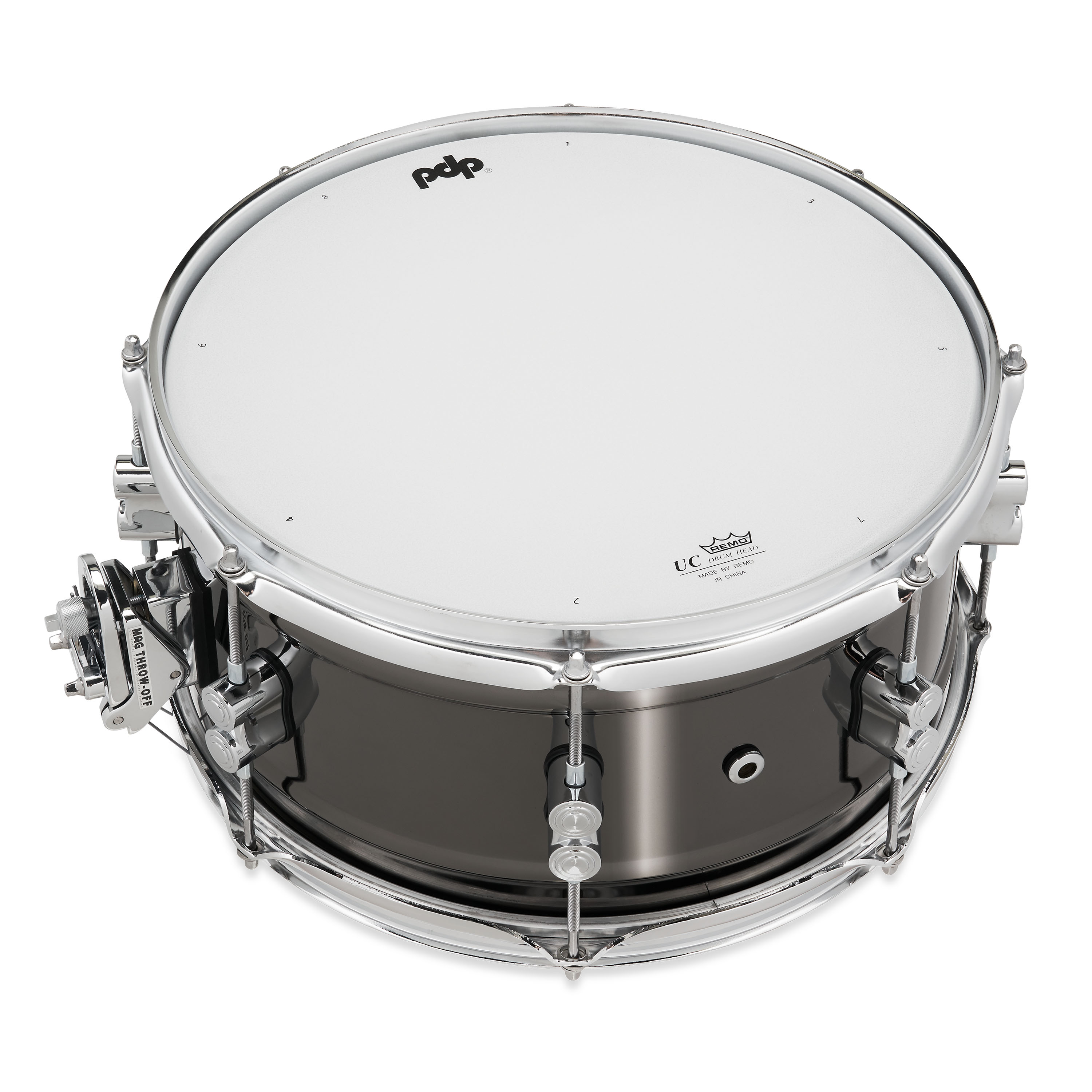 PDP Concept Series Metal Snare, 6.5" x 13", Black Nickel Over Steel w/ Chrome Hardware - Image 5