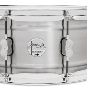 Concept Series 6.5" x 14" 1.2mm Natural Satin Brushed Aluminum Snare