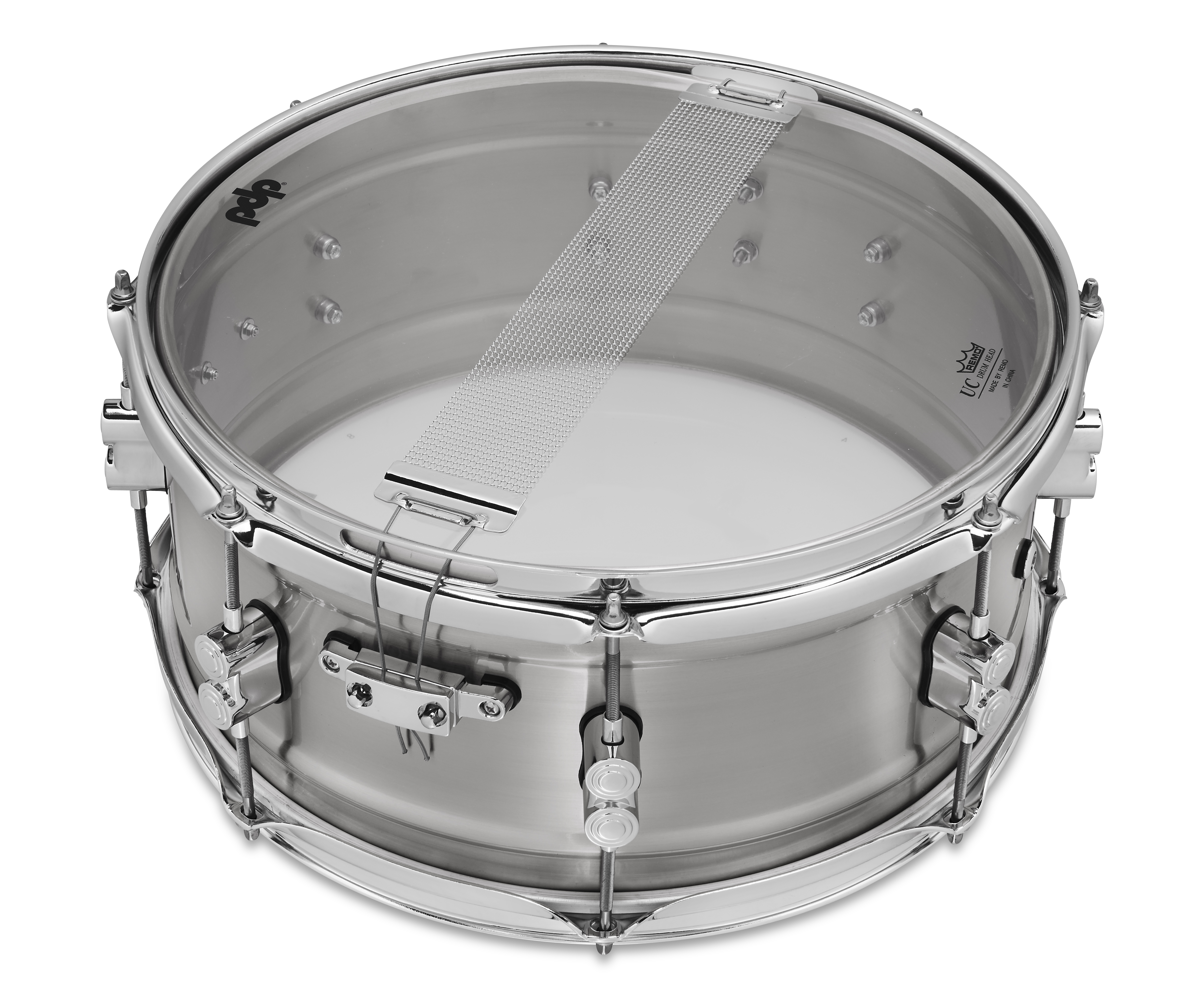 Concept Series 6.5" x 14" 1.2mm Natural Satin Brushed Aluminum Snare - Image 6
