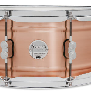 Concept Series 6.5" x 14" 1.2mm Natural Satin Brushed Copper Snare