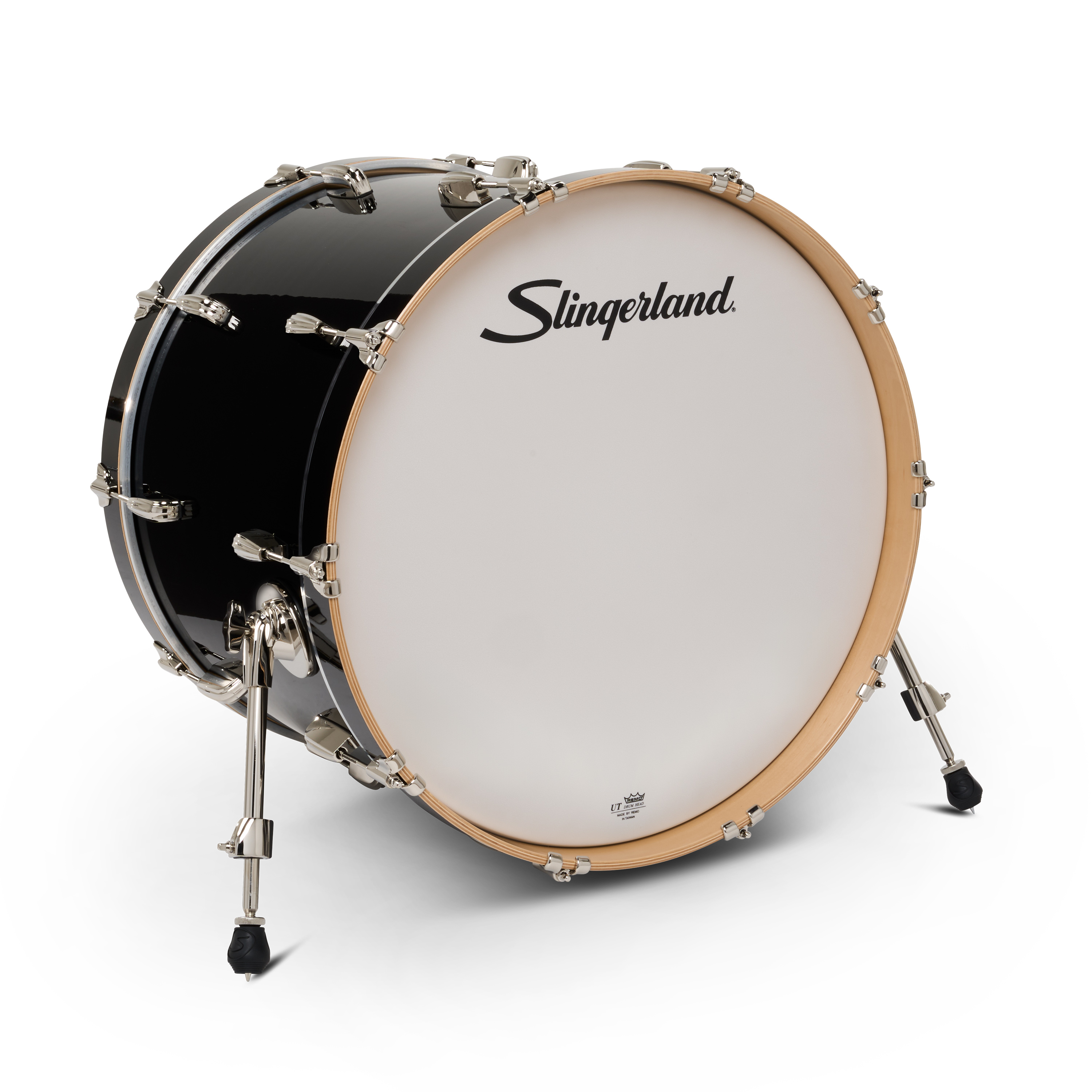 Studio King Bass Drum, 16" x 22", Del Norte Black Lacquer