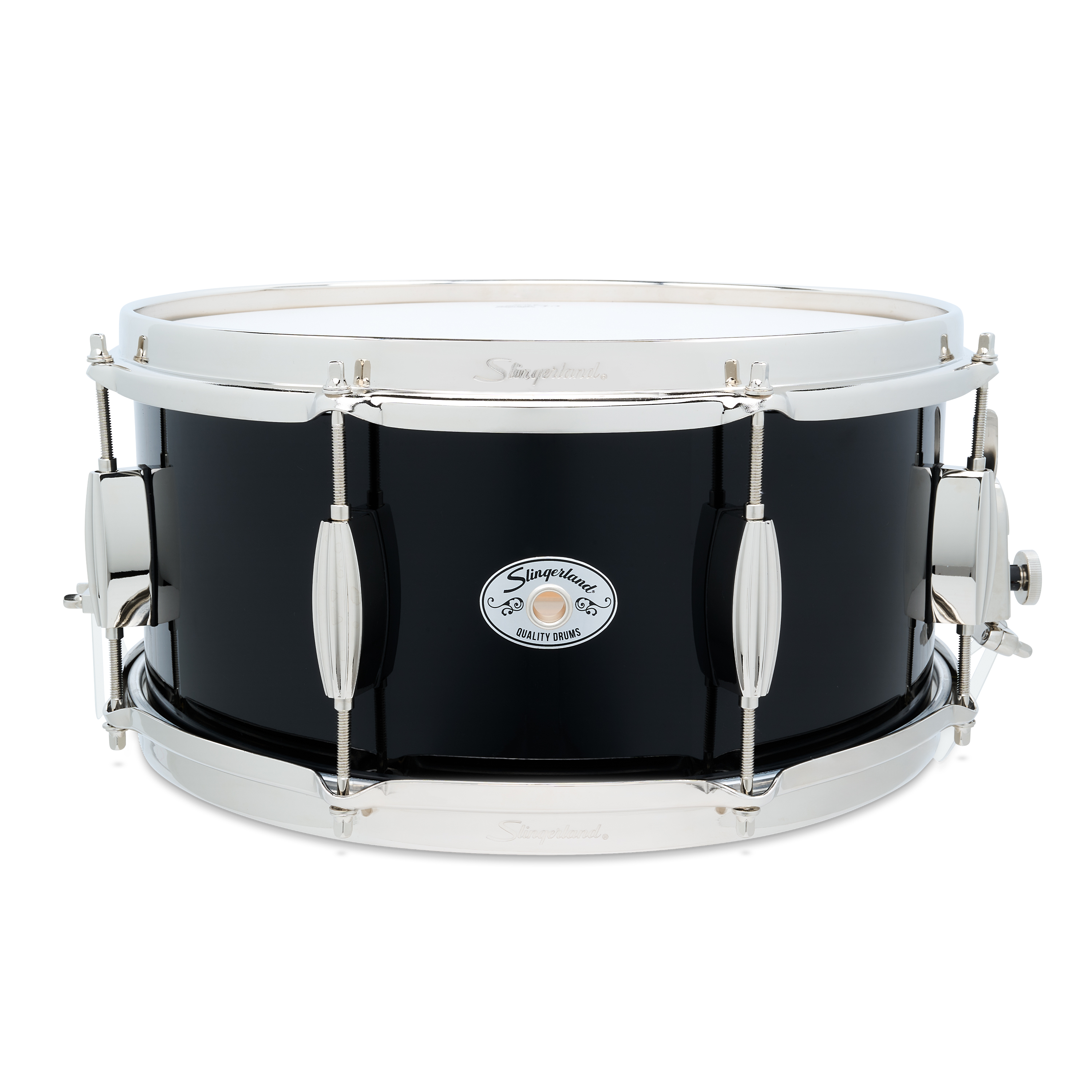 Studio King Snare Drum, 6.5" x 14", Del Norte Black Lacquer